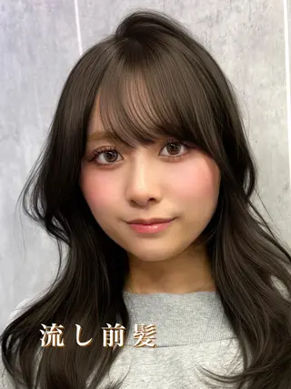 ロング カラー 顔まわりの神様✨ 透明感カラー藤嶋秀幸のヘアスタイル