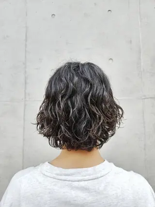 パーマ ‎🤍あずみ 🤍ショート パーマのヘアスタイル