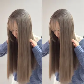 ロング カラー ヘアアレンジ 立川レイヤー 透明感カラーaoiのヘアスタイル