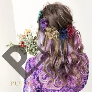 セミロング ヘアアレンジ 『推し活』被らない ヘアアレンジのヘアスタイル