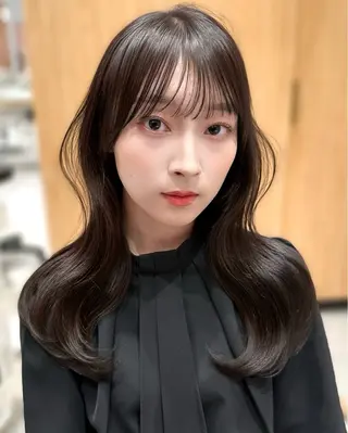ロング カラー 🇰🇷韓国風くびれ ヘア🇰🇷中村優大のヘアスタイル