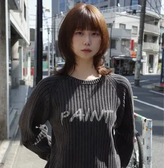 ミディアム 柚音 nero hairのヘアスタイル