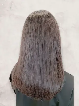 ロング 最小ダメージ縮毛矯正 /暖色カラー/Rieのヘアスタイル