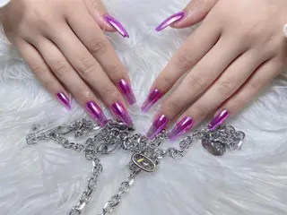 ネイル RAFFINE 月🦋🩵のネイルデザイン