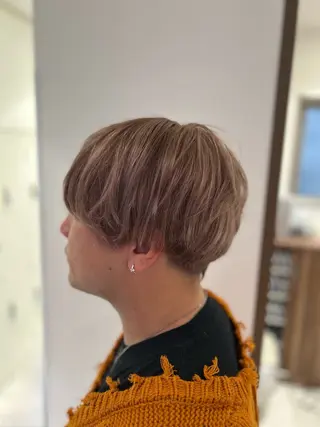 ショート カラー メンズ 🌟縮毛矯正/髪質改 善🌟赤嶺智偉のヘアスタイル