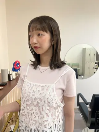 ミディアム カラー トレンドと似合わせ/ マンツーマン/西上楓のヘアスタイル