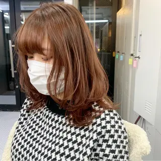 ミディアム カラー ヘアアレンジ キッズ ハイトーン/美髪矯正 🍃大江拓実のヘアスタイル