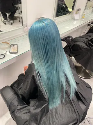 ロング カラー ヘアアレンジ ハイトーン艶カラー 🤍ゆうひのヘアスタイル