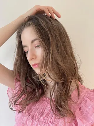 ロング カラー 梅田美容室 山崎海波のヘアスタイル