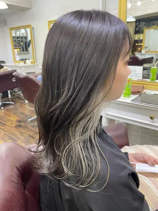 セミロング ヘアリゾート粋　新宿三丁目本店所属・前地 麻衣のヘアスタイル