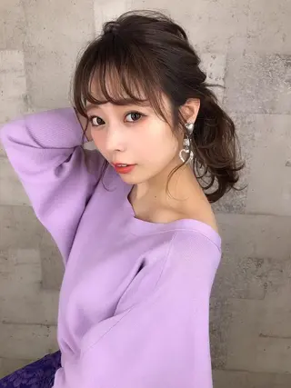 ロング カラー ヘアアレンジ ルービック 奈良のヘアスタイル