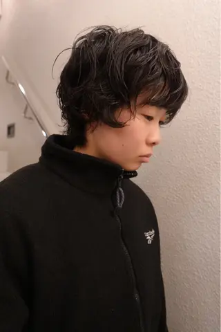 ショート 🍁ロングパーマ.ニ ュアンス🍁陸来のヘアスタイル