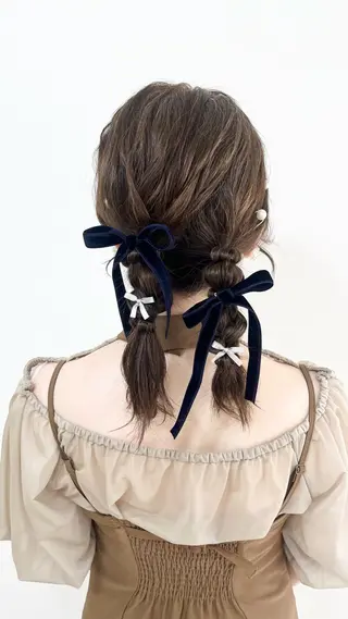 ミディアム ヘアアレンジ ヘアセットサロン /上坪愛美のヘアスタイル