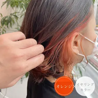 ショート カラー アンブレラカラー💫 フェイスフレーミングのヘアスタイル
