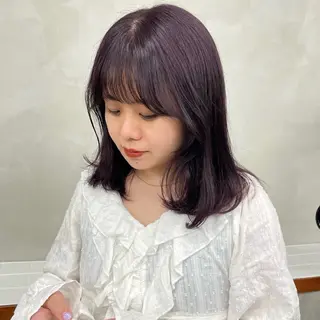 セミロング カラー 🍒暖色カラー🍒 渋谷/YUUのヘアスタイル