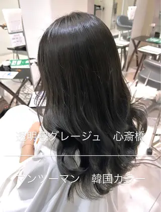 セミロング カラー 👑松山ストレート/ メンズヘア/龍仁👑のヘアスタイル