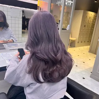 セミロング カラー ヘアアレンジ 💕上野美容師☁ ブリーチ💖サワのヘアスタイル