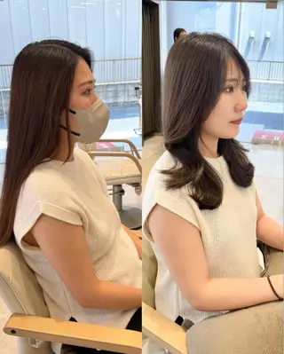 ミディアム カラー ミタニ/髪質改善 /レイヤーカットのヘアスタイル