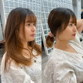 ミディアム Misaki /ボブ/縮毛矯正のヘアスタイル