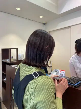 セミロング 桑田 新菜のヘアスタイル