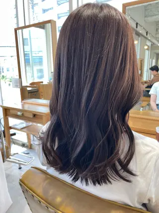 セミロング 鈴木弥月/大人ボブ× 透明感カラーのヘアスタイル