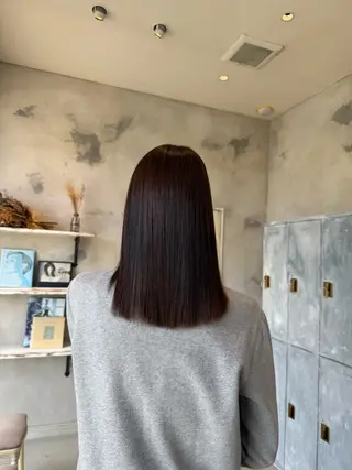 セミロング カラー なかやま れいかのヘアスタイル