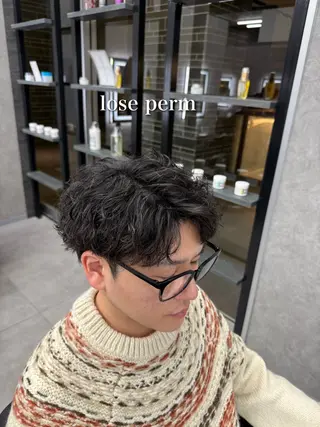 ショート カラー パーマ メンズ メンズ特化 👑YUTAのヘアスタイル