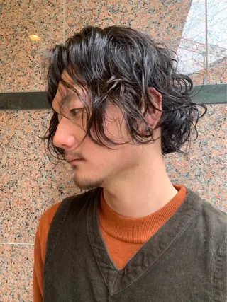 ミディアム カラー パーマ メンズ Oli-Oli 大田のヘアスタイル