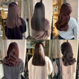 セミロング カラー 芦刈 咲来のヘアスタイル