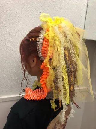 ヘアアレンジ 艶暖色カラー🍒 縮毛矯正ほののヘアスタイル