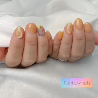 ネイル Rainbow nailsくろちゃんのネイルデザイン