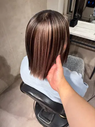 カラー Seleneコウキ ブリーチ/ハイトーンのヘアスタイル