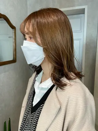 ミディアム カラー ナチュラル透明感🌱 小山美樹子のヘアスタイル