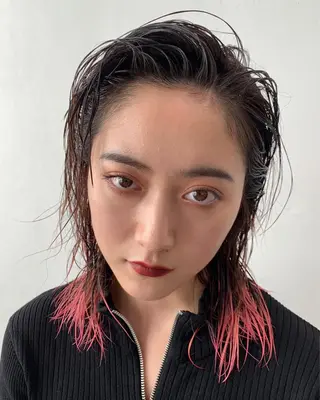 ミディアム カラー THE./ブリーチ 透感カラー/髪質改善のヘアスタイル