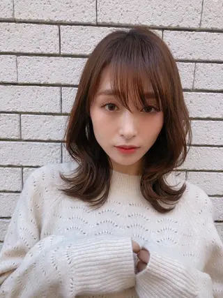 ミディアム カラー 縮毛矯正/ 髪質改善/浅見拓哉のヘアスタイル