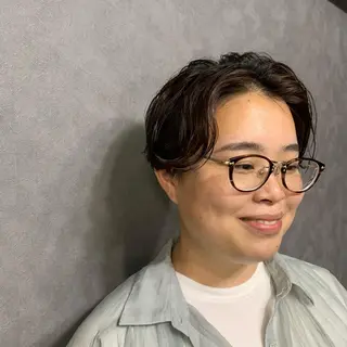 ショート パーマ chouette/ 根本優希のヘアスタイル