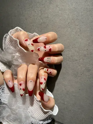 ネイル I-nailロング /ワンホン/キラキラのネイルデザイン