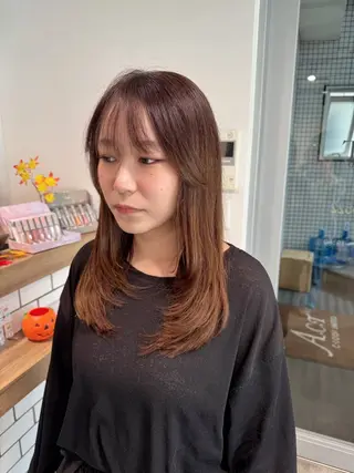 ロング 韓国レイヤー /艶カラー/ᴿᴵᴺのヘアスタイル