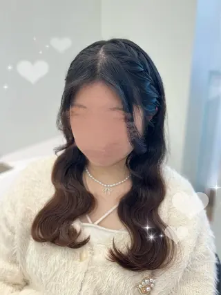 ヘアアレンジ うる艶モテカラー💞 盛れるヘアメ👧🏻のヘアスタイル