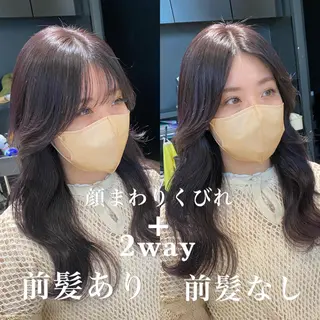 セミロング カラー 顔まわりの神様✨ 透明感カラー藤嶋秀幸のヘアスタイル