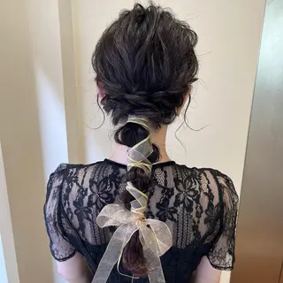 セミロング ヘアアレンジ サソウ ユリエ🥥のヘアスタイル