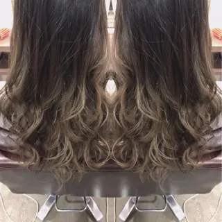 ロング カラー レイヤーカット匠 イソザキノリユキのヘアスタイル