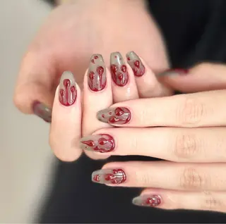 ネイル Kaka_ パラジェル、長さだしのネイルデザイン