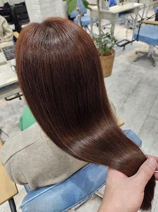 ロング カラー 顔周りレイヤーカット 髪質改善代表西村功平のヘアスタイル