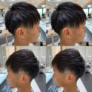 ショート パーマ メンズ 赤み消しカラー /透明感カラー 上長のヘアスタイル