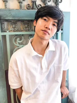 ショート カラー パーマ ヘアアレンジ メンズ 表参道Lise おおいしおりのヘアスタイル