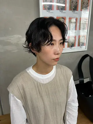 ショート カラー パーマ BRUNTJET所属・MAEDA MADOKAのヘアスタイル