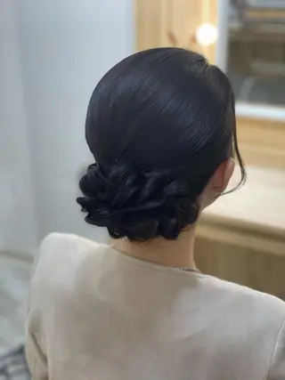 セミロング ヘアアレンジ 鷲見 望のヘアスタイル