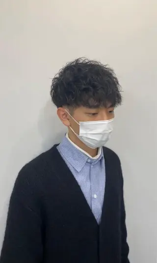 ショート パーマ sunc所属・梅田l大人韓国ヘア レイヤー×艶カラーのヘアスタイル