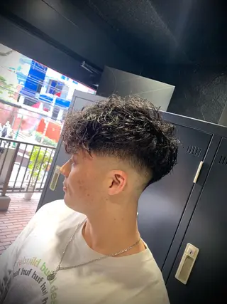 ショート メンズ メンズパーマ/難波/ 心斎橋　室園亮佑のヘアスタイル